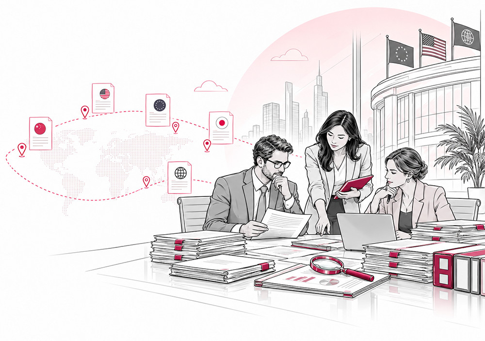 llustration of multilingual antitrust document review