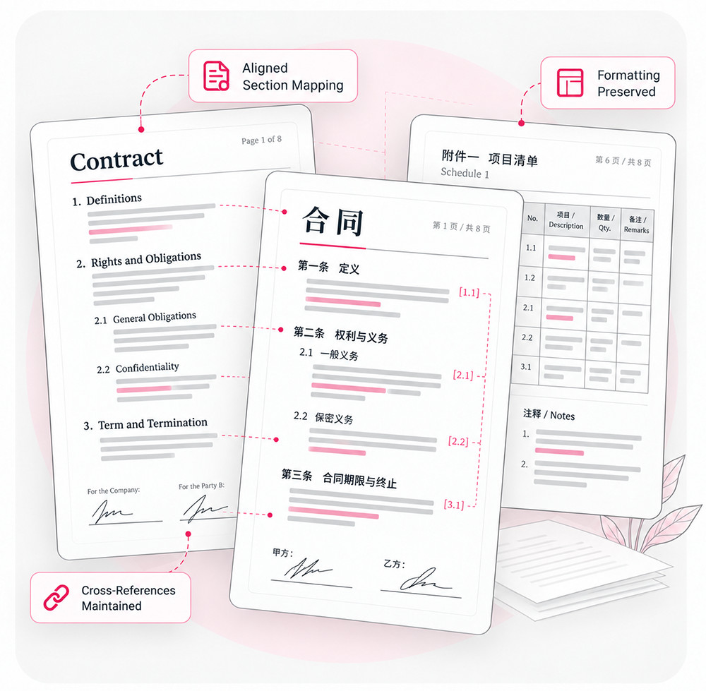 Preserve the Structure of Chinese Legal Documents