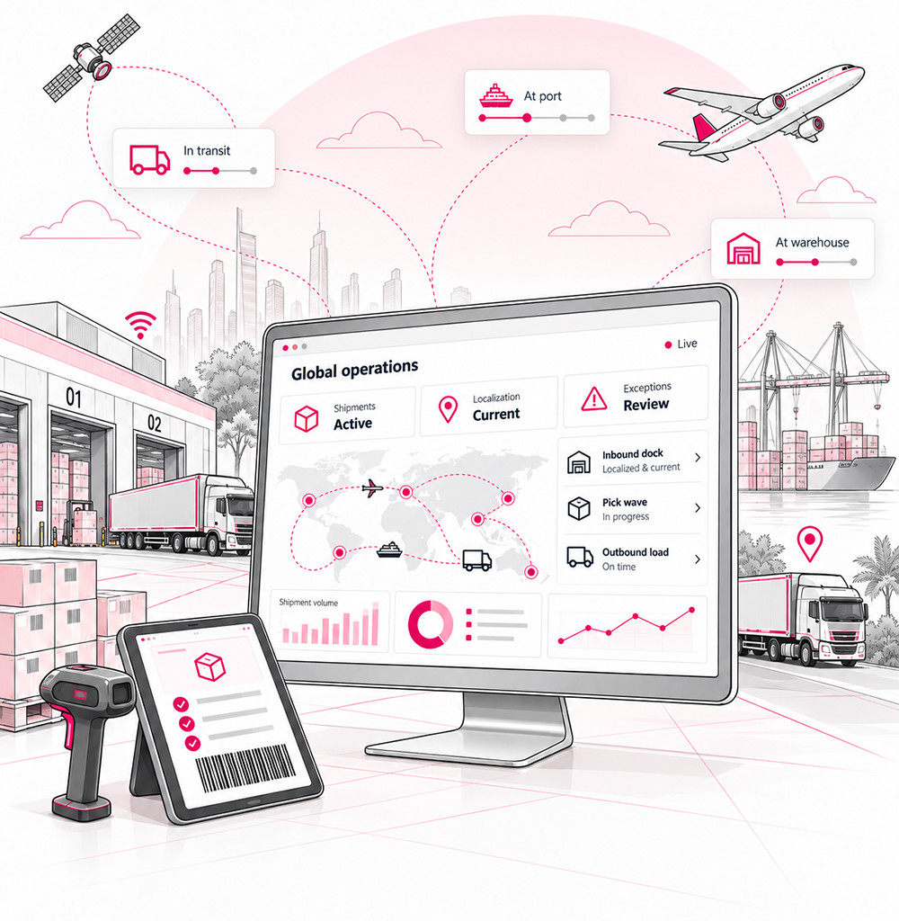 Illustrative logistics operations dashboard