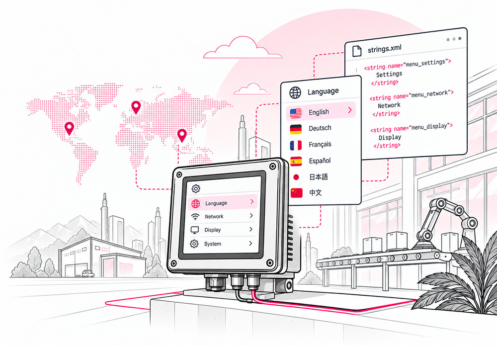 Illustrative embedded software localization interface