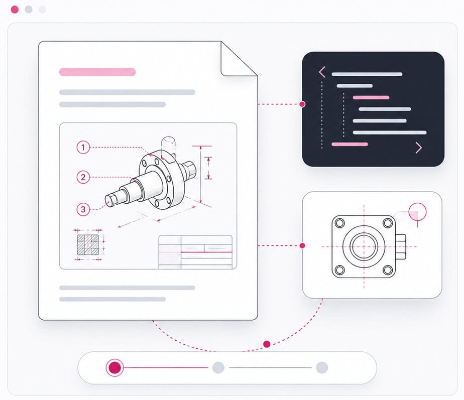 Structured technical files, drawings, software resources, and multilingual publishing workflow