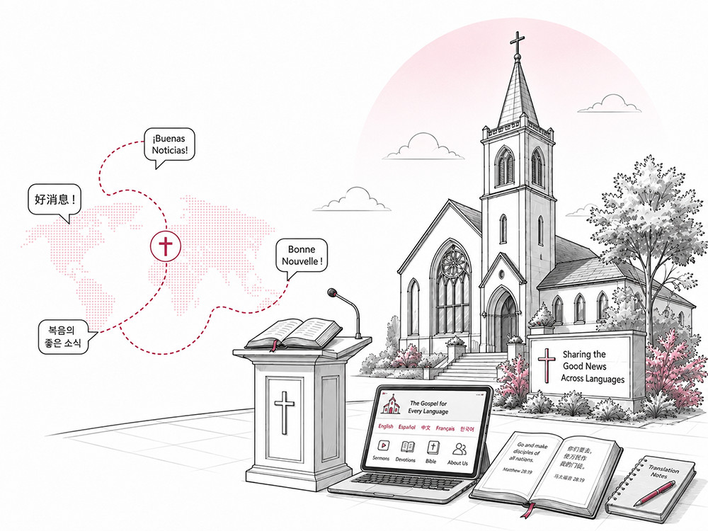 Multilingual church and ministry content across documents, digital experiences, video, and audio
